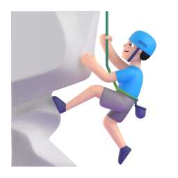 Man Climbing: light skin tone