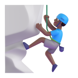Man Climbing: medium-dark skin tone