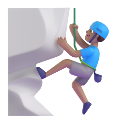 Man Climbing: medium skin tone