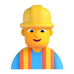 MAN CONSTRUCTION WORKER 3D Emoji - High Quality 3D Rendered Emoji MAN CONSTRUCTION WORKER 3D Emoji - High Quality 3D Rendered Emoji