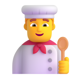 MAN COOK 3D Emoji - High Quality 3D Rendered Emoji MAN COOK 3D Emoji - High Quality 3D Rendered Emoji