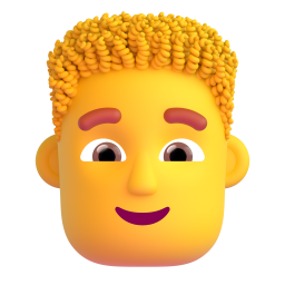 MAN: CURLY HAIR 3D Emoji - High Quality 3D Rendered Emoji MAN: CURLY HAIR 3D Emoji - High Quality 3D Rendered Emoji