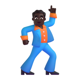 Man Dancing: dark skin tone