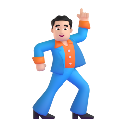 Man Dancing: light skin tone