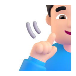 Deaf Man: light skin tone
