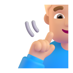 Deaf Man: medium-light skin tone