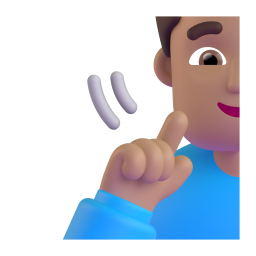 Deaf Man: medium skin tone
