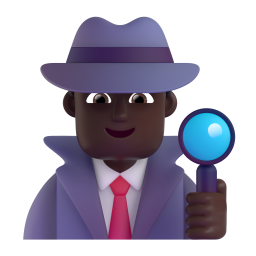Man Detective: dark skin tone