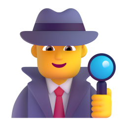 MAN DETECTIVE 3D Emoji - High Quality 3D Rendered Emoji MAN DETECTIVE 3D Emoji - High Quality 3D Rendered Emoji