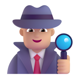Man Detective: medium-light skin tone
