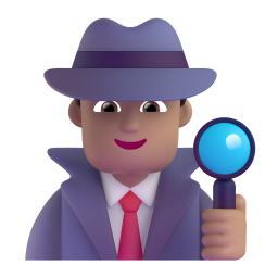 Man Detective: medium skin tone