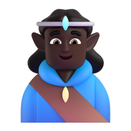 Man Elf: dark skin tone