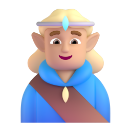 Man Elf: medium-light skin tone