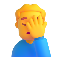 MAN FACEPALMING 3D Emoji - High Quality 3D Rendered Emoji MAN FACEPALMING 3D Emoji - High Quality 3D Rendered Emoji