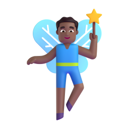 Man Fairy: medium-dark skin tone