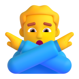 MAN GESTURING NO 3D Emoji - High Quality 3D Rendered Emoji MAN GESTURING NO 3D Emoji - High Quality 3D Rendered Emoji