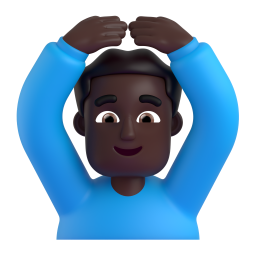 Man Gesturing Ok: dark skin tone