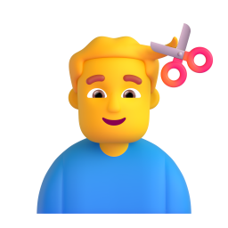 MAN GETTING HAIRCUT 3D Emoji - High Quality 3D Rendered Emoji MAN GETTING HAIRCUT 3D Emoji - High Quality 3D Rendered Emoji