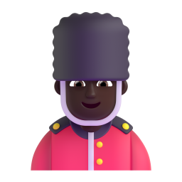 Man Guard: dark skin tone