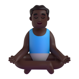 Man In Lotus Position: dark skin tone