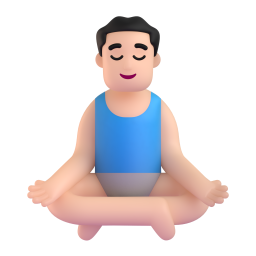 Man In Lotus Position: light skin tone