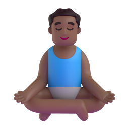 Man In Lotus Position: medium-dark skin tone