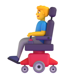 MAN IN MOTORIZED WHEELCHAIR 3D Emoji - High Quality 3D Rendered Emoji MAN IN MOTORIZED WHEELCHAIR 3D Emoji - High Quality 3D Rendered Emoji