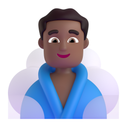 Man In Steamy Room: medium-dark skin tone