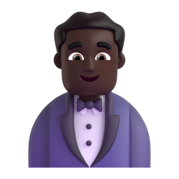 Man In Tuxedo: dark skin tone