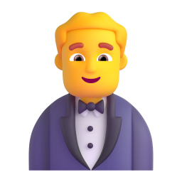 MAN IN TUXEDO 3D Emoji - High Quality 3D Rendered Emoji MAN IN TUXEDO 3D Emoji - High Quality 3D Rendered Emoji