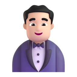 Man In Tuxedo: light skin tone