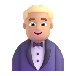 Man In Tuxedo: medium-light skin tone