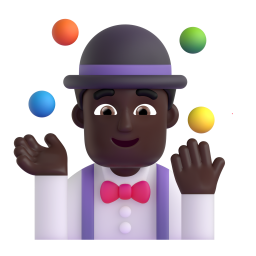 Man Juggling: dark skin tone