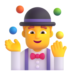 MAN JUGGLING 3D Emoji - High Quality 3D Rendered Emoji MAN JUGGLING 3D Emoji - High Quality 3D Rendered Emoji