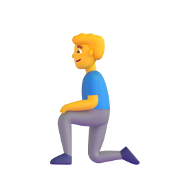 MAN KNEELING 3D Emoji - High Quality 3D Rendered Emoji MAN KNEELING 3D Emoji - High Quality 3D Rendered Emoji