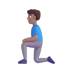 Man Kneeling: medium skin tone