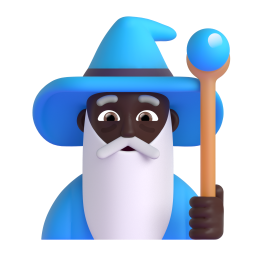 Man Mage: dark skin tone