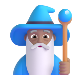 Man Mage: medium skin tone