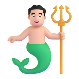 Merman: light skin tone