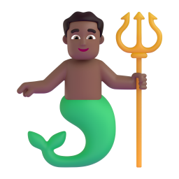 Merman: medium-dark skin tone
