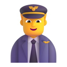 MAN PILOT 3D Emoji - High Quality 3D Rendered Emoji MAN PILOT 3D Emoji - High Quality 3D Rendered Emoji