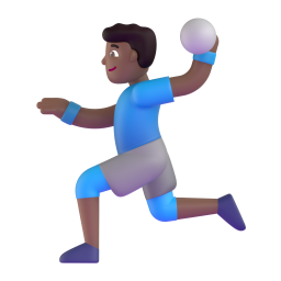 Man Playing Handball: medium-dark skin tone