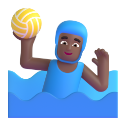 Man Playing Water Polo: medium-dark skin tone
