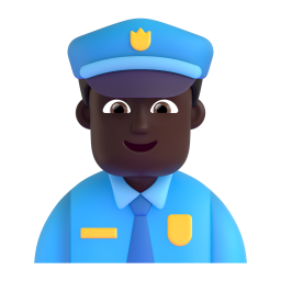 Man Police Officer: dark skin tone