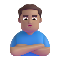 Man Pouting: medium skin tone