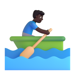 Man Rowing Boat: dark skin tone