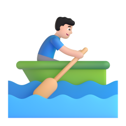 Man Rowing Boat: light skin tone