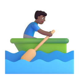 Man Rowing Boat: medium-dark skin tone