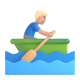 Man Rowing Boat: medium-light skin tone