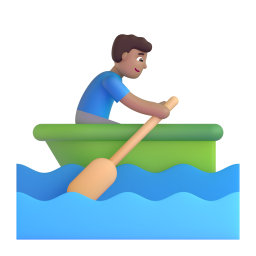 Man Rowing Boat: medium skin tone